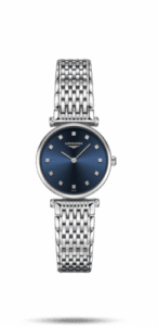 Longines La Grande Classique 24 Quartz Stainless Steel / Blue-Diamond / Bracelet L4.209.4.97.6