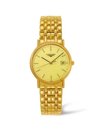 Longines Presence Quartz 30mm PVD Gold / Champagne / Bracelet L4