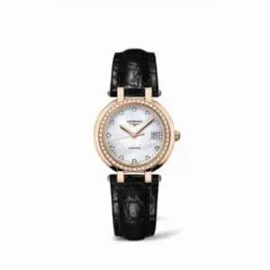 Longines PrimaLuna Automatic 30 Pink Gold Diamond Leather MOP L8.113.9.87.2