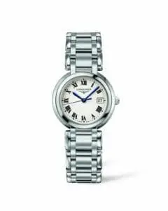 Longines PrimaLuna Quartz 30 Stainless Steel / Silver - Roman / Bracelet L8.112.4.71.6