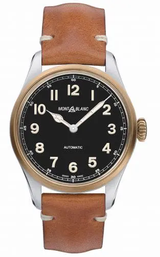 Montblanc 1858 Automatic 40 Stainless Steel / Bronze / Black / Calf 117833