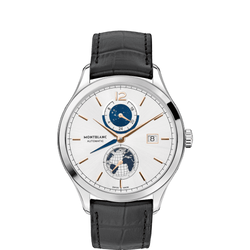 Montblanc Heritage Chronométrie Dual Time Stainless Steel / Silver / Vasco Da Gama Special Edition 113779