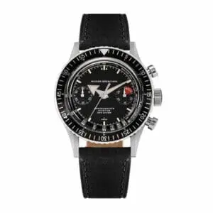 Nivada Grenchen Chronomaster Aviator Sea Diver Manual Stainless Steel / Black / Black Leather 86007M-BLAL