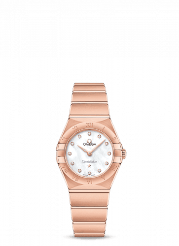 Omega Constellation Manhattan 25 Quartz Sedna Gold / MOP 131.50.25.60.55.001