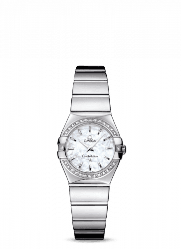 Omega Constellation Quartz 24 Polished Stainless Steel / Diamond Bezel / MOP 123.15.24.60.05.002