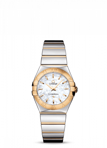 Omega Constellation Quartz 27 Polished Stainless Steel / Yellow Gold / MOP 123.20.27.60.05.004
