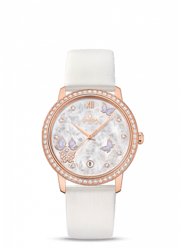 Omega De Ville Prestige Co-Axial 36.8 Red Gold / MOP Butterfly / Diamond 424.57.37.20.55.003
