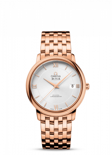 Omega De Ville Prestige Co-Axial 36.8 Red Gold / Silver / Bracelet 424.50.37.20.02.001
