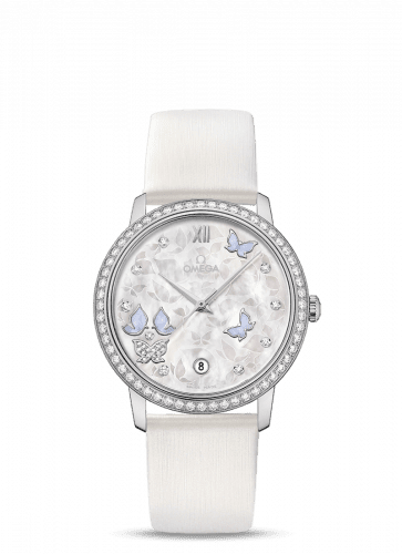 Omega De Ville Prestige Co-Axial 36.8 White Gold / MOP Butterfly / Diamond 424.57.37.20.55.002