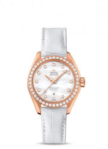 Omega Seamaster Aqua Terra 150M Master Co-Axial 34 Sedna Gold / Diamond / MOP 231.58.34.20.55.003