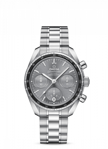 Omega Speedmaster Co-Axial 38 Stainless Steel / Grey / Bracelet 324.30.38.50.06.001
