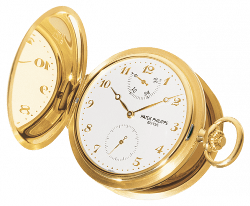 Patek Philippe Pocket Watch Savonette Power Reserve Yellow Gold / Silver 983J-001