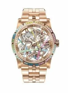 Roger Dubuis Excalibur Blacklight Rose Gold / Rainbow DBEX0861