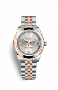 Rolex Datejust 31 Rolesor Everose Domed / Jubilee / Silver 178241-0037