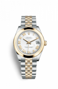 Rolex Datejust 31 Rolesor Yellow Domed / Jubilee / White Roman 178243-0067