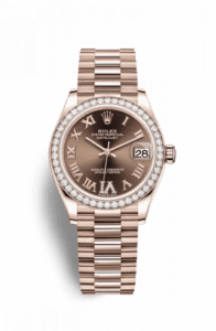 Rolex Datejust 31 Rose Gold / Diamond / Chocolate - Roman / President 278285rbr-0016
