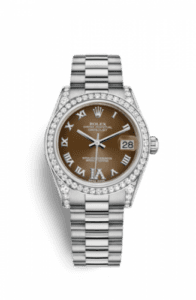 Rolex Datejust 31 White Gold Diamond / President / Bronze Roman 178159-0050