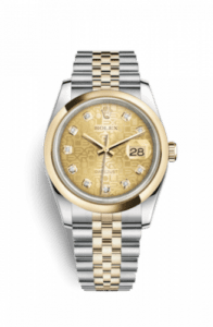Rolex Datejust 36 Rolesor Yellow Domed / Jubilee / Champagne Computer 116203-0173