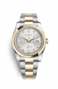 Rolex Datejust 36 Rolesor Yellow Domed / Oyster / Silver Computer 116203-0132