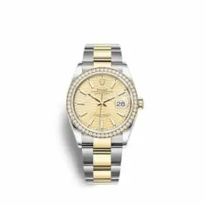 Rolex Datejust 36 Stainless Steel / Yellow Gold / Diamond / Champagne - Fluted / Oyser 126283RBR-0026