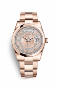 Rolex Day-Date 36 Everose Domed / President / Pink MOP Carousel 118205f-0116