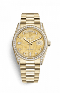 Rolex Day-Date 36 Yellow Gold Diamonds / President / Champagne MOP Computer 118388-0038