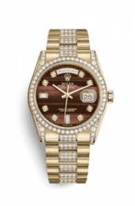 Rolex Day-Date 36 Yellow Gold Diamonds / President Diamonds / Bull's Eye 118388-0128