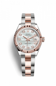 Rolex Lady-Datejust 28 Rolesor Rose Fluted / Oyster / MOP 279171-0014
