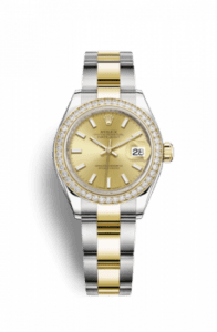 Rolex Lady-Datejust 28 Rolesor Yellow Diamond / Oyster / Champagne 279383rbr-0002