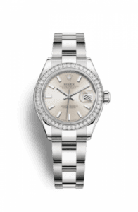 Rolex Lady-Datejust 28 Stainless Steel / Diamond / Silver / Oyster 279384rbr-0008