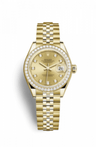 Rolex Lady-Datejust 28 Yellow Gold Diamond / Jubilee / Champagne Diamond 279138rbr-0024