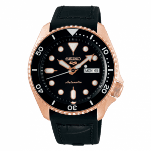 Seiko 5 Sports Specialist Style Rose Gold / Black / Rubber SRPD76K1