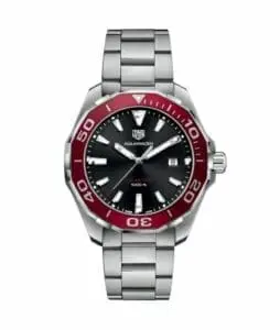 TAG Heuer Aquaracer 300M Quartz 43 Stainless Steel / Black / Red / Bracelet WAY101B.BA0746