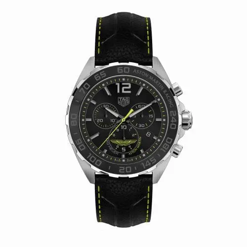 TAG Heuer Formula 1 Chronograph Quartz 43 Stainless Steel / Aston Martin / Calf CAZ101P.FC8245