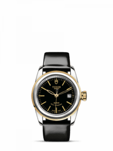 Tudor Glamour Date 26 Stainless Steel / Yellow Gold / Black / Strap 51003-0024