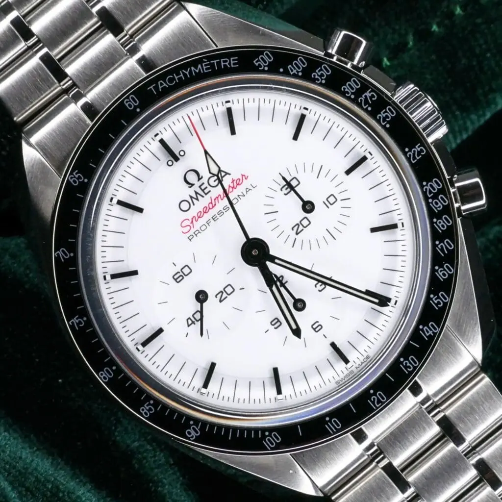 NEW UNWORN Omega Speedmaster Chronograph 42MM White Dial Stainless Steel COMPLETE SET 310.30.42.50.04.001