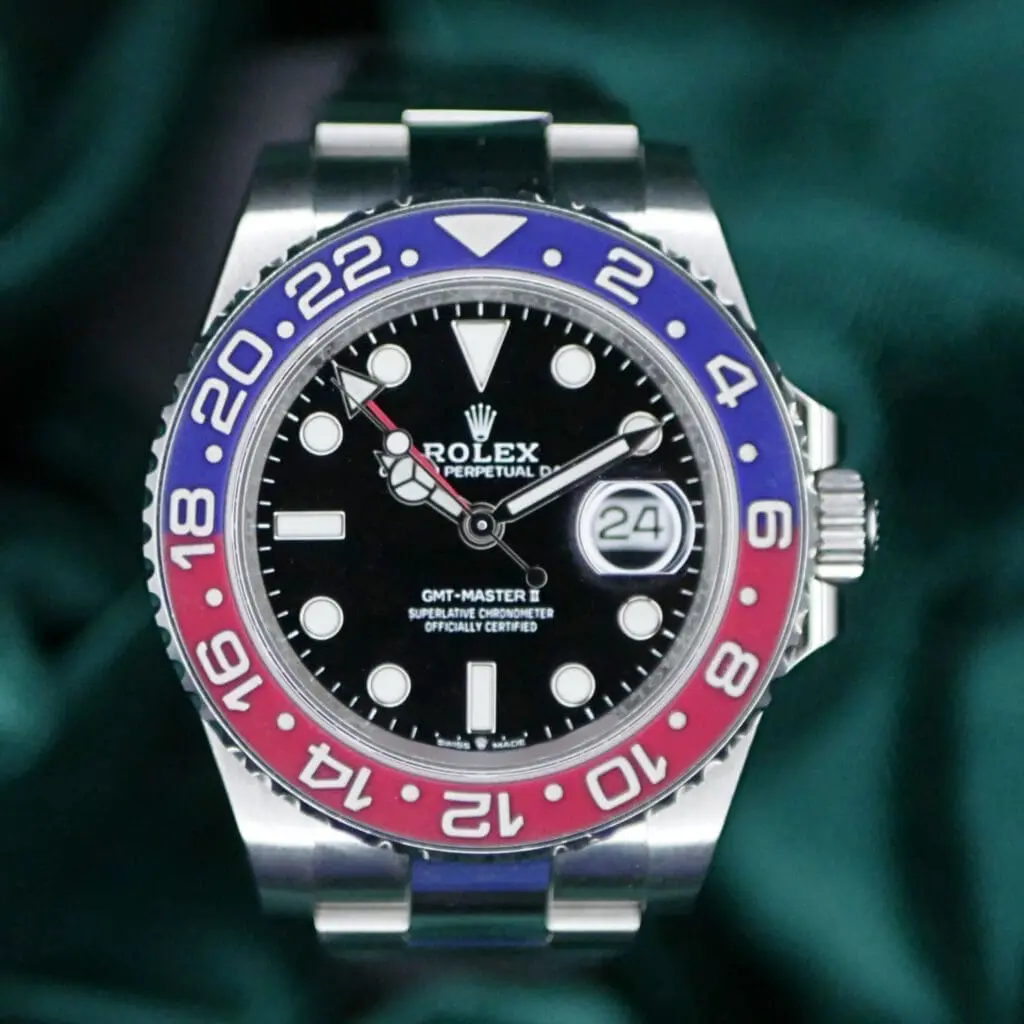 Rolex GMT-Master II "Pepsi" Oyster Blue Red Black COMPLETE SET MINT CONDITION 126710BLRO