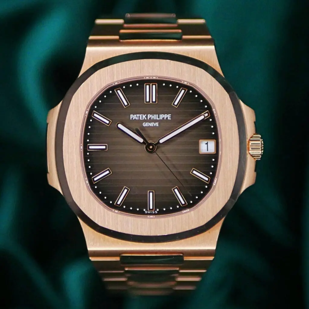 Patek Philippe Nautilus Brown Dial 330 Movement 40mm Rose Gold COMPLETE SET MINT 5711/1R-001