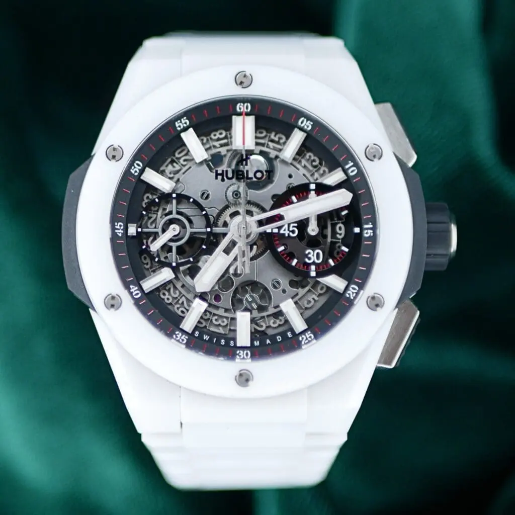 Hublot Big Bang Integrated 42MM Skeleton Dial White Ceramic COMPLETE SET MINT CONDITION 451.HX.1123.HX