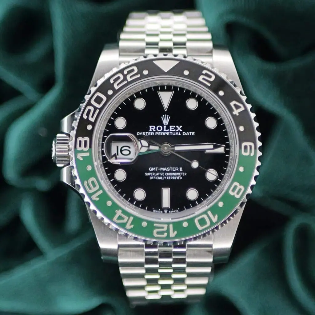NEW UNWORN 2025 Rolex GMT-Master II "Sprite" 40MM Black Dial Green Black Bezel Stainless Steel Jubilee COMPLETE SET 126720VTNR