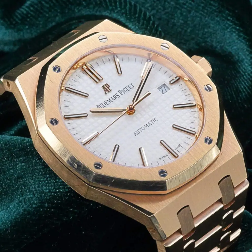 Audemars Piguet Royal Oak 41MM White Dial Rose Gold COMPLETE SET EXCELLENT CONDITION 15400OR.OO.D088CR.01