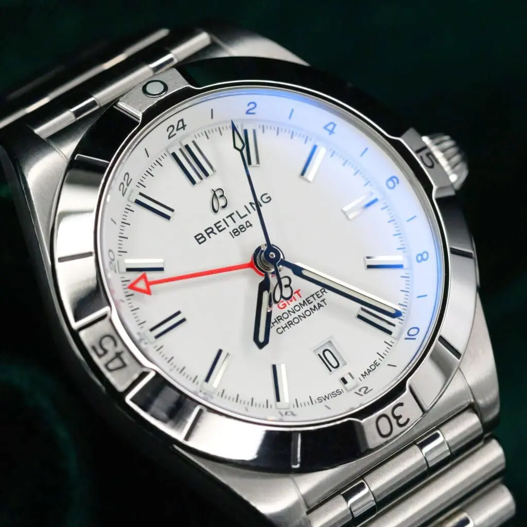 Breitling Chronomat Automatic GMT White Dial Stainless Steel 40mm MINT CONDITION COMPLETE SET A32398101A1A1