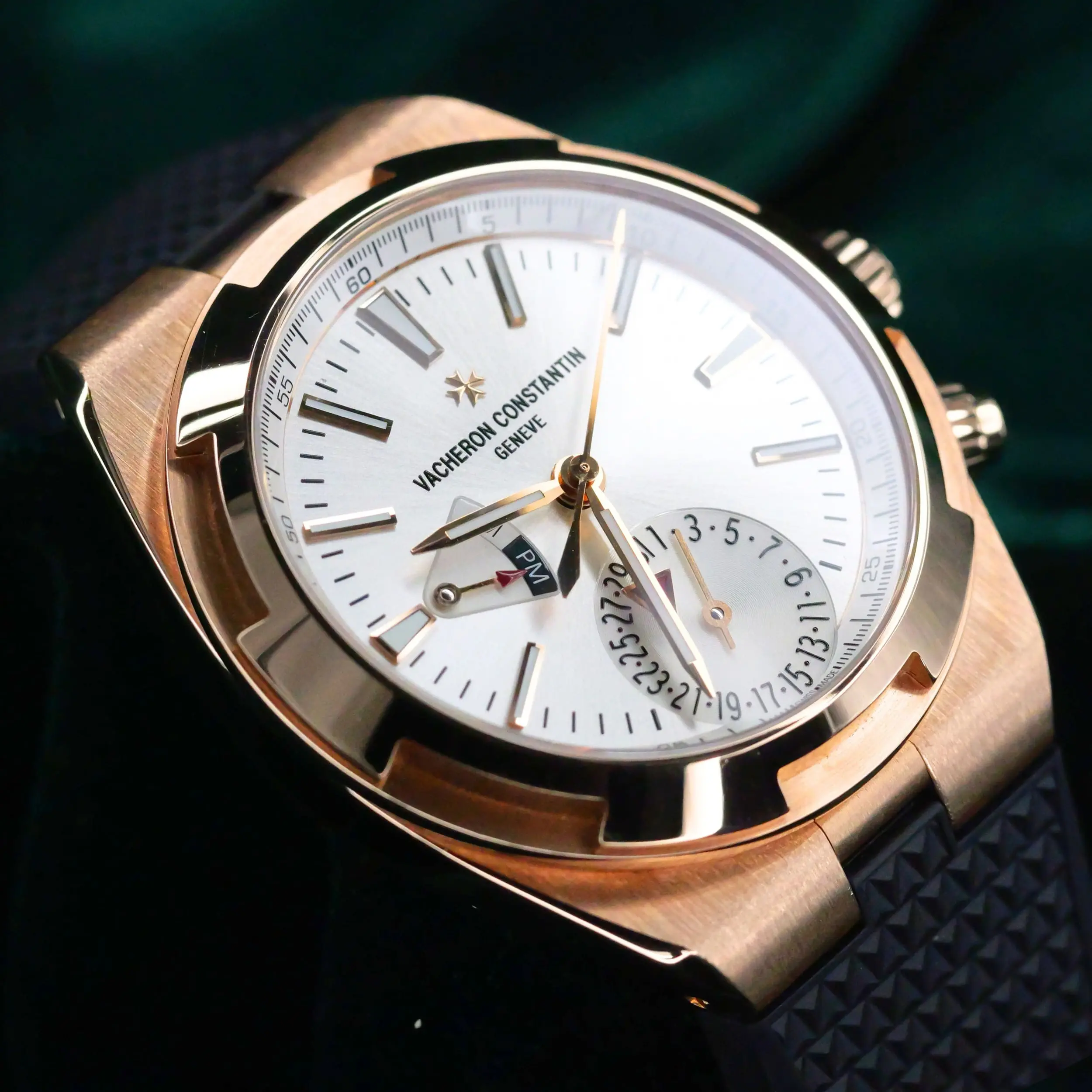 Vacheron Constantin Overseas Dual Time Silver Dial Black Rubber