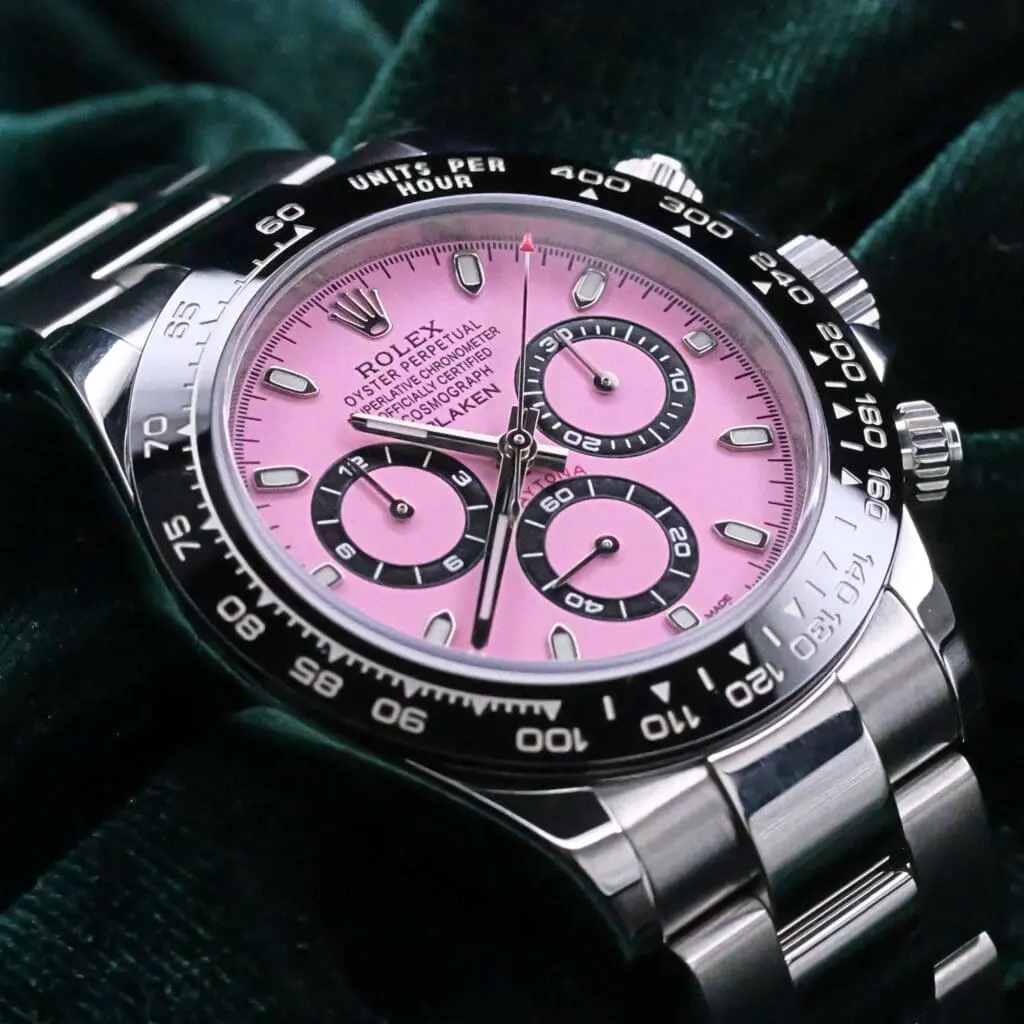 Rolex Daytona Blaken Pink Dial Black Ceramic Bezel Oyster Bracelet Stainless Steel 40mm MINT CONDITION FULL SET 116500LN