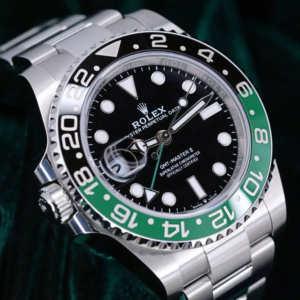2025 NEW UNWORN Rolex GMT-Master II "Sprite" Black Dial Green Black Ceramic Bezel Oyster Bracelet Stainless Steel 40mm COMPLETE SET 126720VTNR