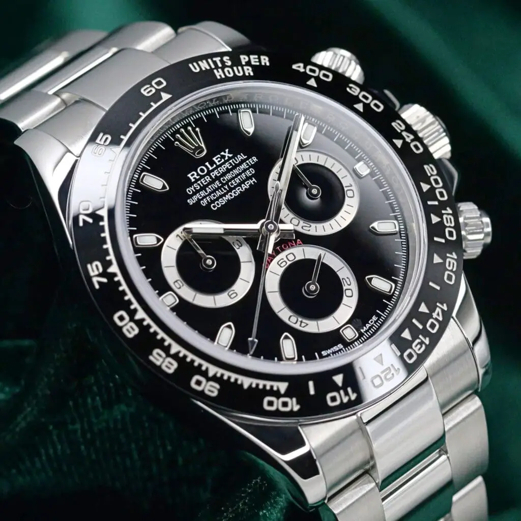 Rolex Daytona Black Dial Black Ceramic Bezel Oyster Bracelet Stainless Steel 40mm MINT CONDITION COMPLETE SET 116500LN