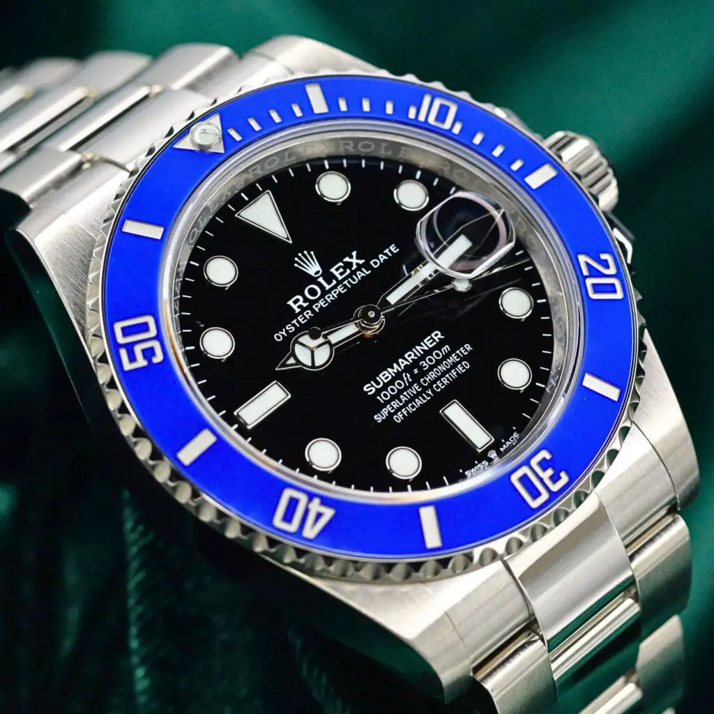 Rolex Submariner Date "Cookie Monster" Black Dial Blue Bezel 18k White Gold 41mm MINT CONDITION COMPLETE SET 126619LB