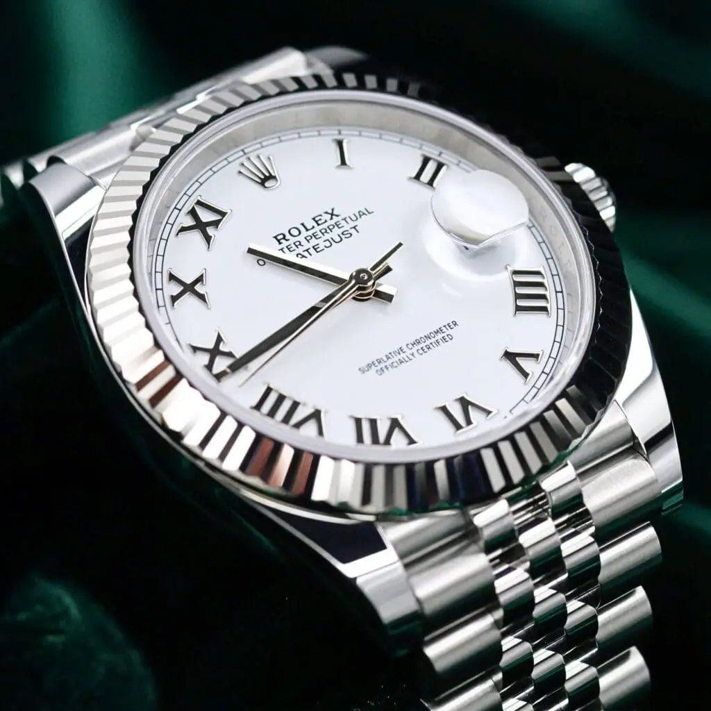 2026 NEW UNWORN Rolex Datejust 41 White Roman Dial 18K White Gold Fluted Bezel Jubilee Bracelet Stainless Steel COMPLETE SET 126334