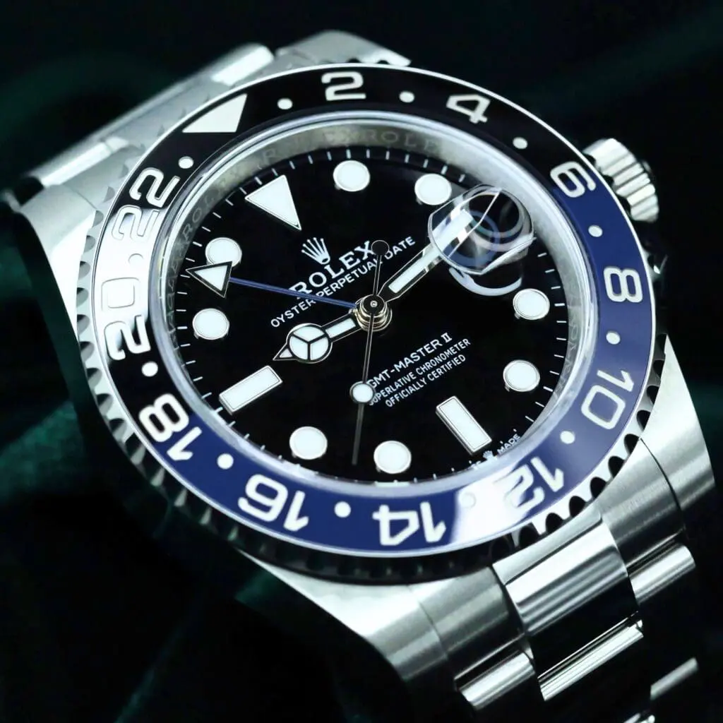 Rolex GMT-Master II "Batman" Black Dial Black Blue Ceramic Bezel Oyster Bracelet Stainless Steel 40mm MINT CONDITION COMPLETE SET 126710BLNR