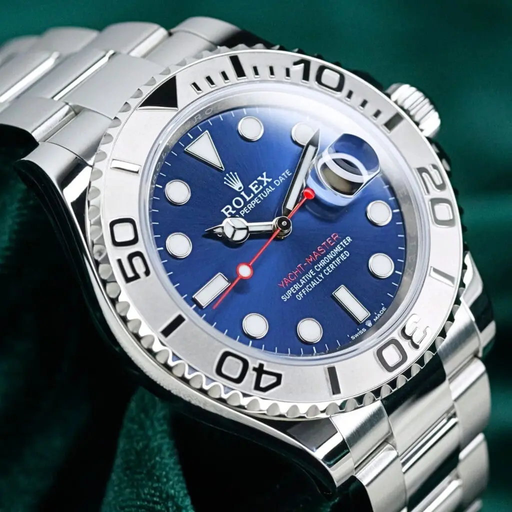 Rolex Yacht Master "Captain America" Blue Dial Platinum Bezel Stainless Steel 40mm MINT CONDITION COMPLETE SET 126622